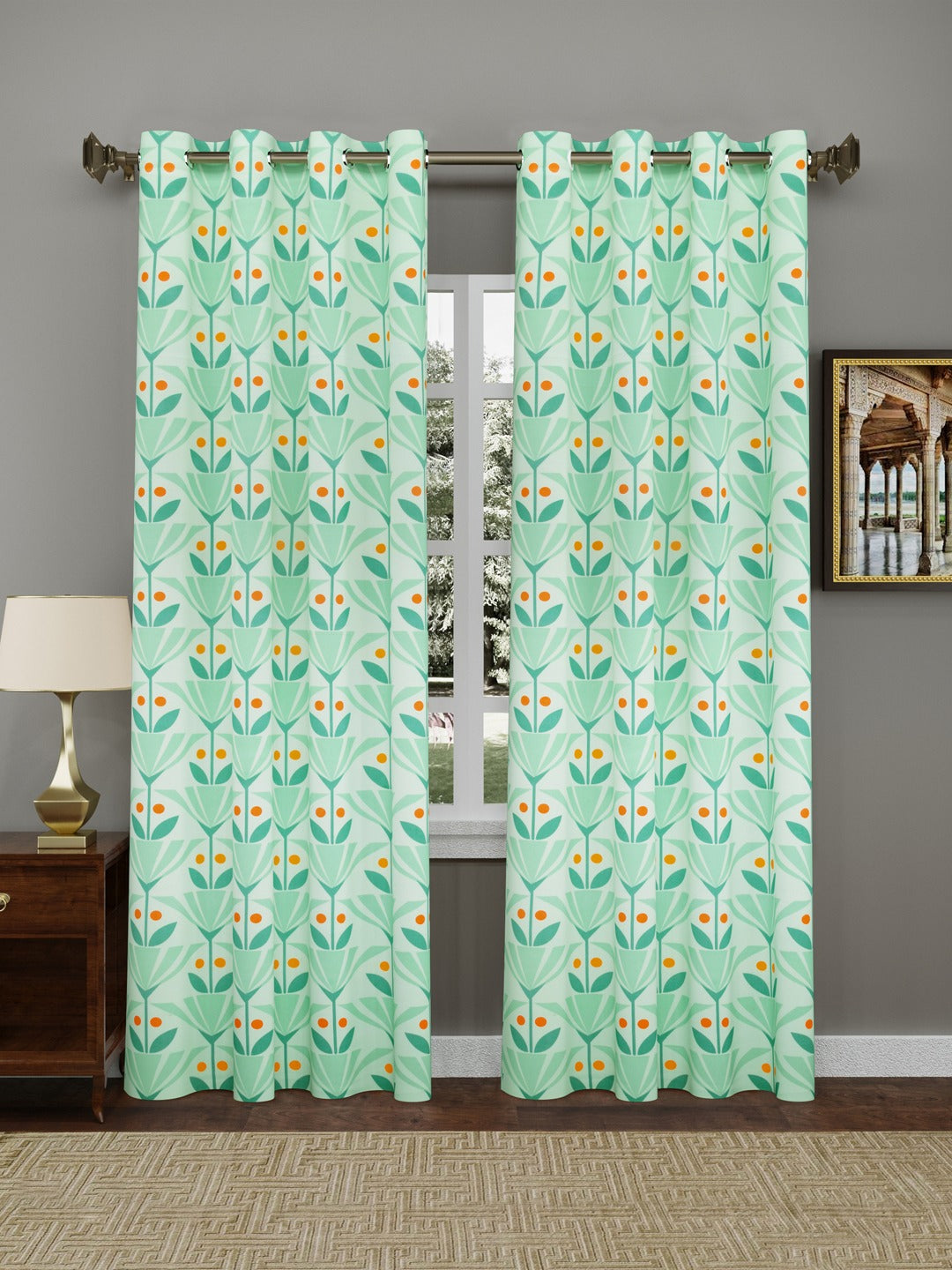 Kids Room Cotton Printed Curtains - Set of 2 - 7X4 feet