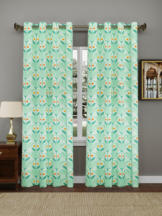 Kids Room Cotton Printed Curtains - Set of 2 - 7X4 feet