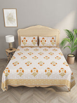 Super King Cotton Bedsheet with 2 Pillow Covers$$
