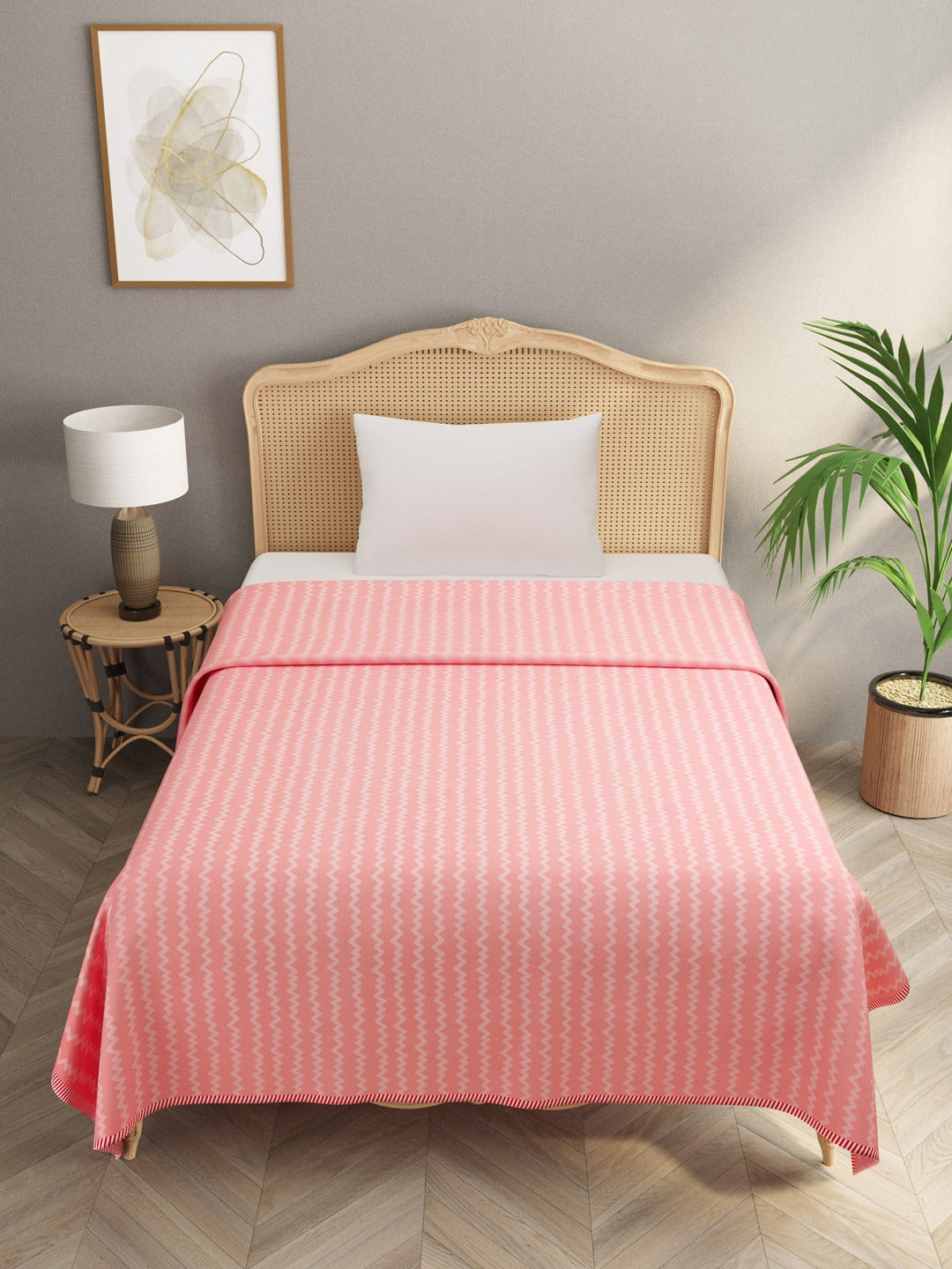 300 GSM Polycotton Single Bed Reversible Dohar with Flannel Lining