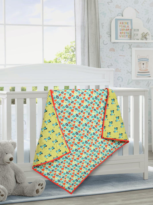 Cotton Reversible Kids Dohar/AC Blanket - 40X60 Inches