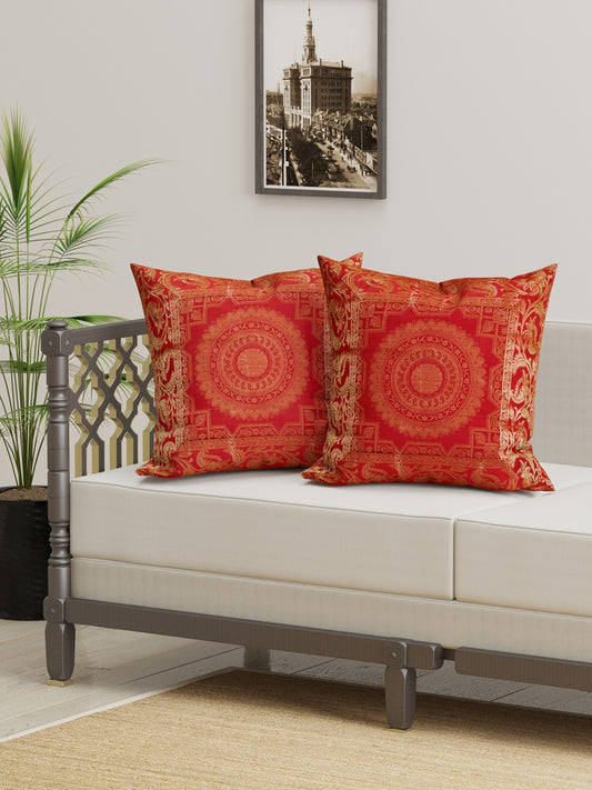 Set of 2 Banarasi Cushion Cover - 16 Inches