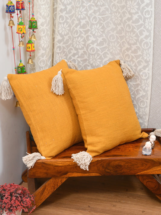 Set of 2 Cotton Cushion Covers - 16 Inches