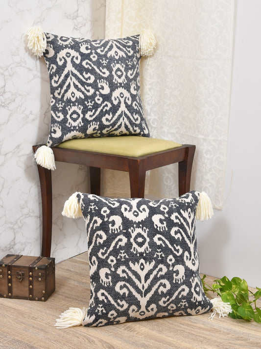 Set of 2 Cotton Cushion Covers - 16 Inches