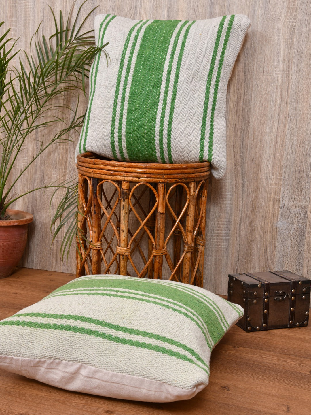 Set of 2 Cotton Cushion Covers - 18 Inches