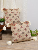 Set of 2 Cotton Cushion Covers - 16 Inches