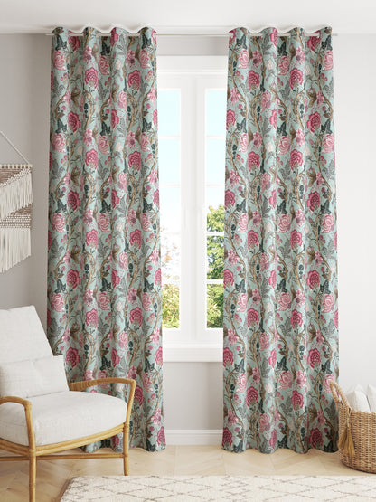Cotton Ethnic motifs Printed Door Curtains - Set of 2 - 9X4 feet