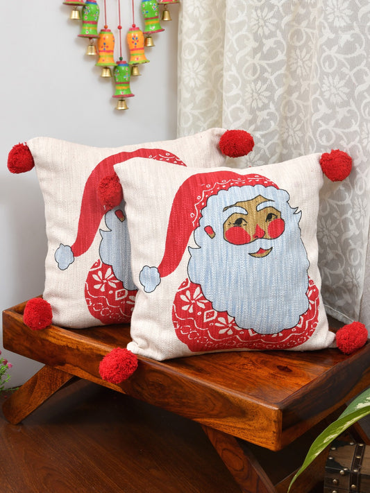 X-Mas Collection: Set of 2 Cotton Cushion Covers - 16 Inches