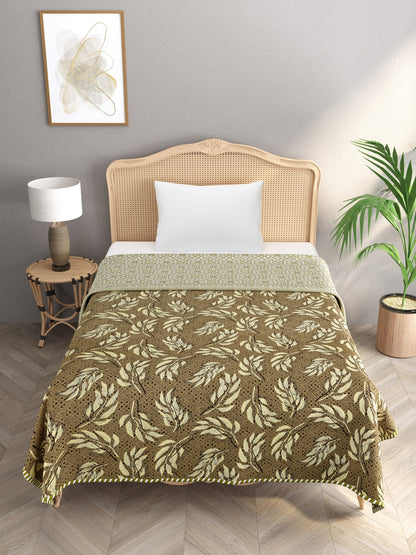 60X90 inches Floral Print Reversible Dohar/AC Blanket
