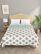 90X108 inches Double Bed Floral Print Reversible Dohar/AC Blanket